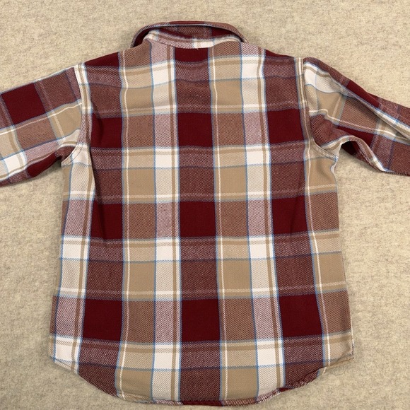 Big Mac Flannel Shirt Mens Large Red Beige Plaid JCPenny 80s VTG Made USA - Picture 6 of 13